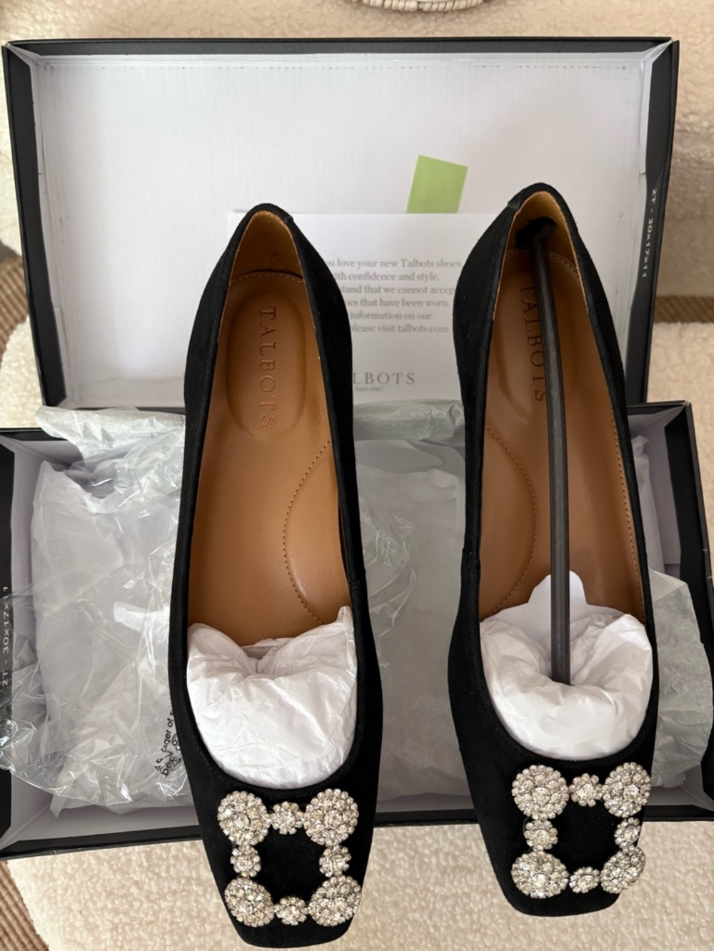 BNWOT (In original packaging) Talbots Sutton Black Suede Flats